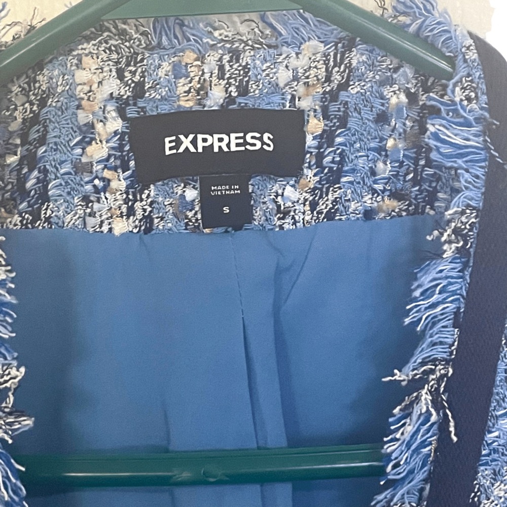 Express Cropped Tweed Jacket/Blazer - Picture 2 of 3